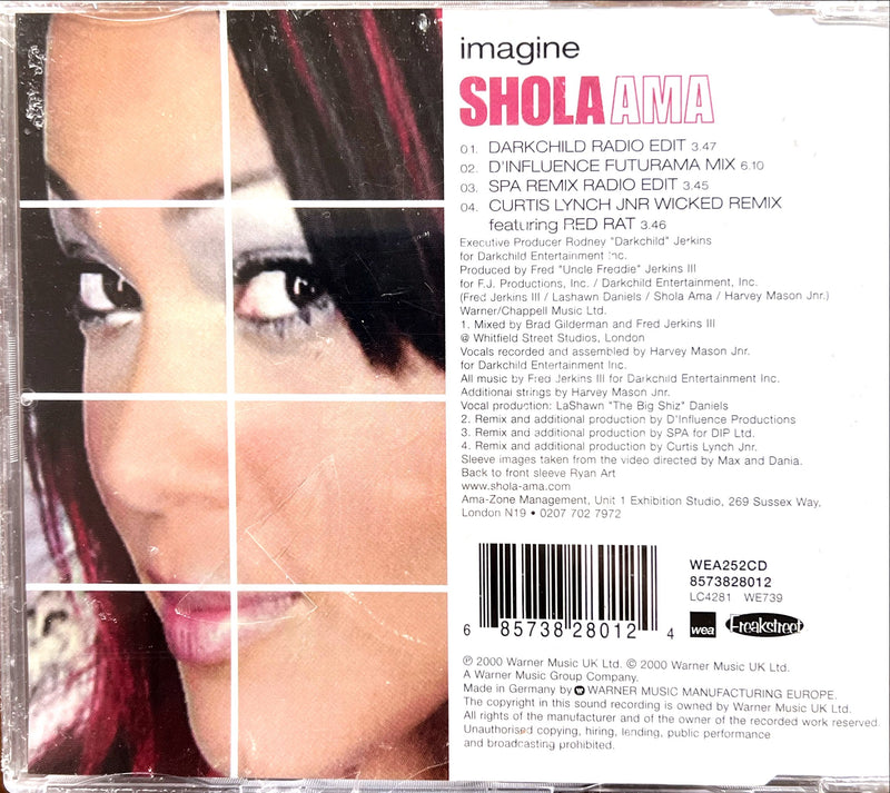 a close up of a cd cover with a woman's face