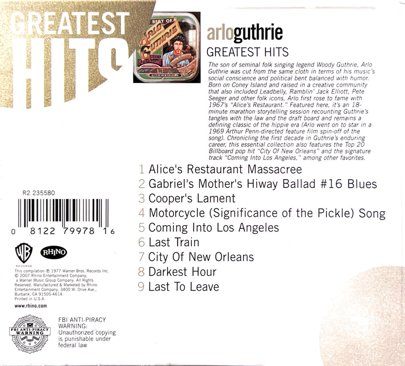 the back of the greatest hits album