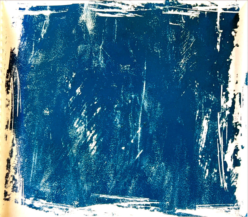 a picture of a blue wall with white paint