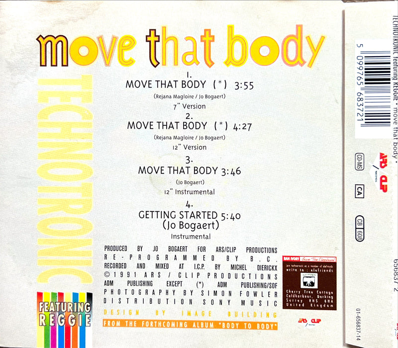 Technotronic featuring Reggie - Move That Body (Maxi CD) (NM/NM)