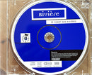 a cd with a blue label on it