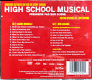 the back of a red cd case with the words high school musical on it