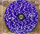 a cd case with a purple and white design on it
