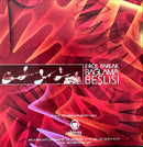 the cover of a book with a red background