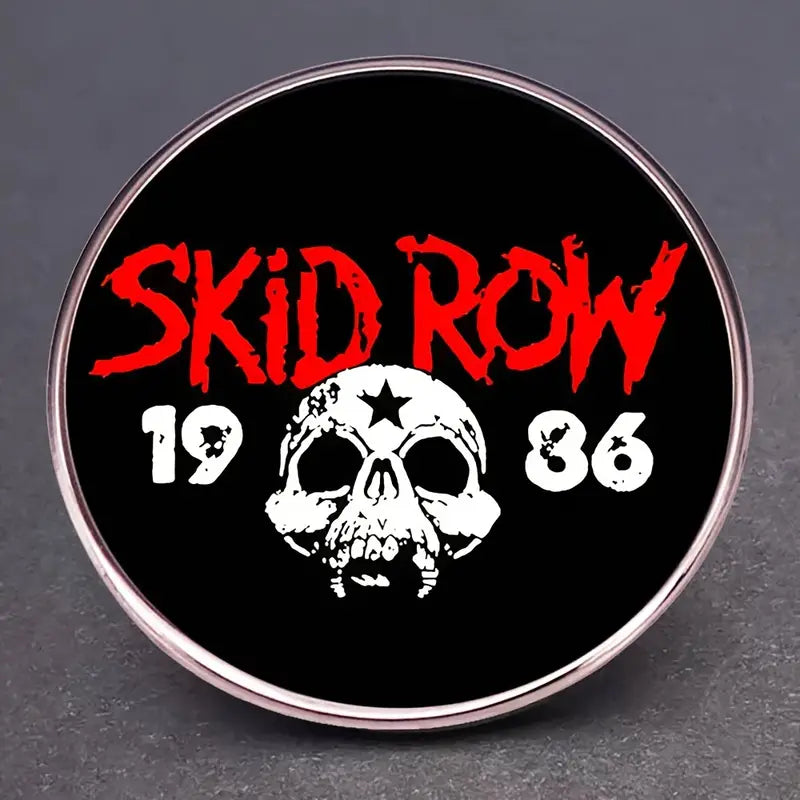 Pin's Punk 'Skid Row 1986' - Badge Métal Musique Rebelle