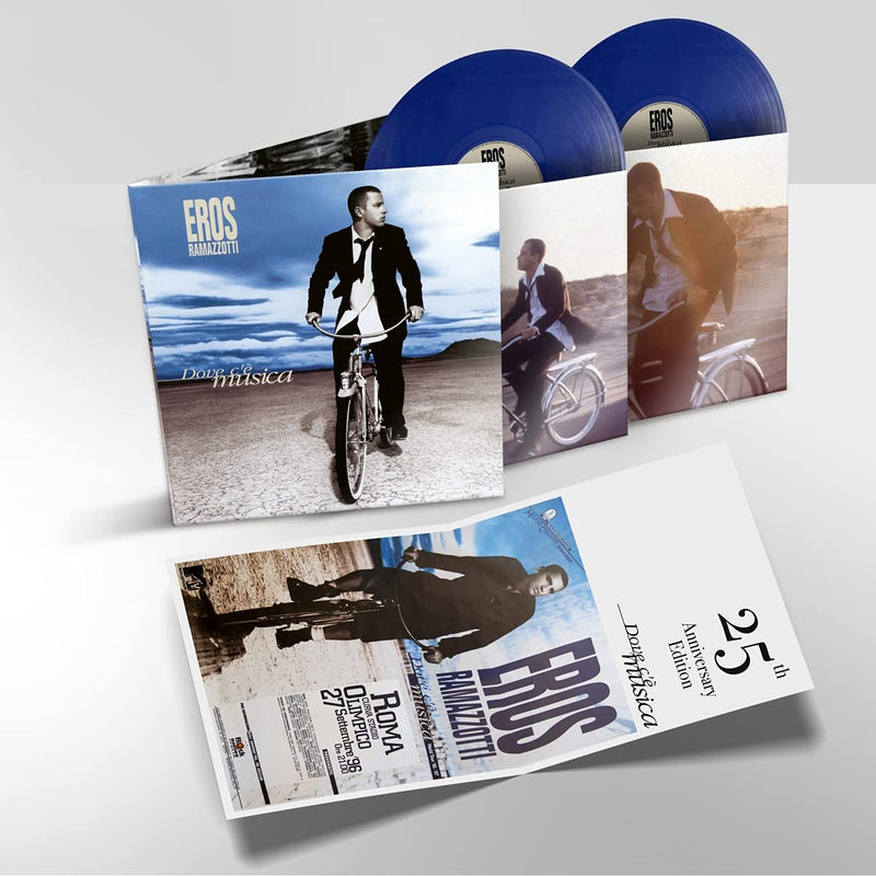 Eros Ramazzotti 2xLP Dove C'È Musica - Vinyles bleus