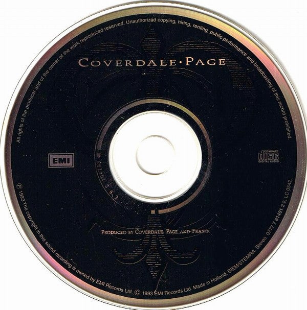 Coverdale • Page ‎CD Coverdale • Page - UK & Europe