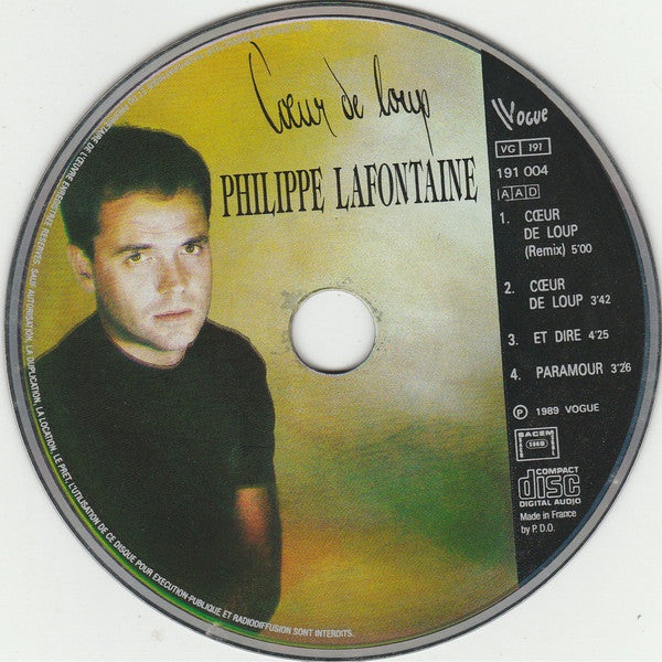 Philippe Lafontaine Maxi CD Cœur De Loup (Titres Remixés) - France