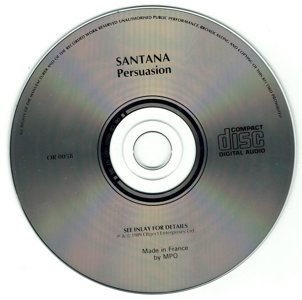 Santana CD Persuasion - UK