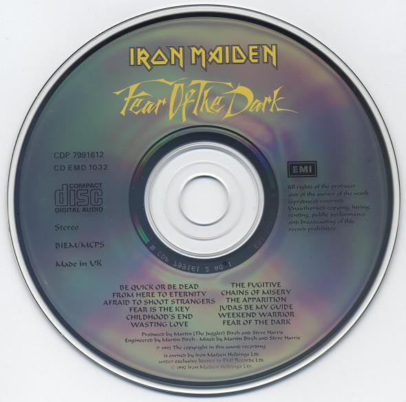 Iron Maiden CD Fear Of The Dark - Europe