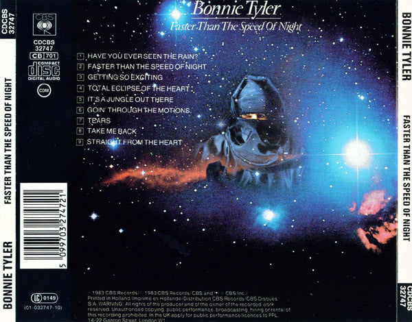 Bonnie Tyler CD Faster Than The Speed Of Night - Europe