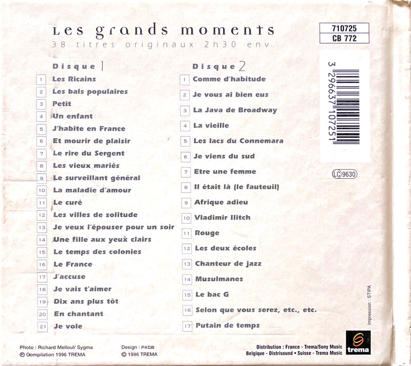 Michel Sardou ‎2xCD Les Grands Moments - Digibook - France