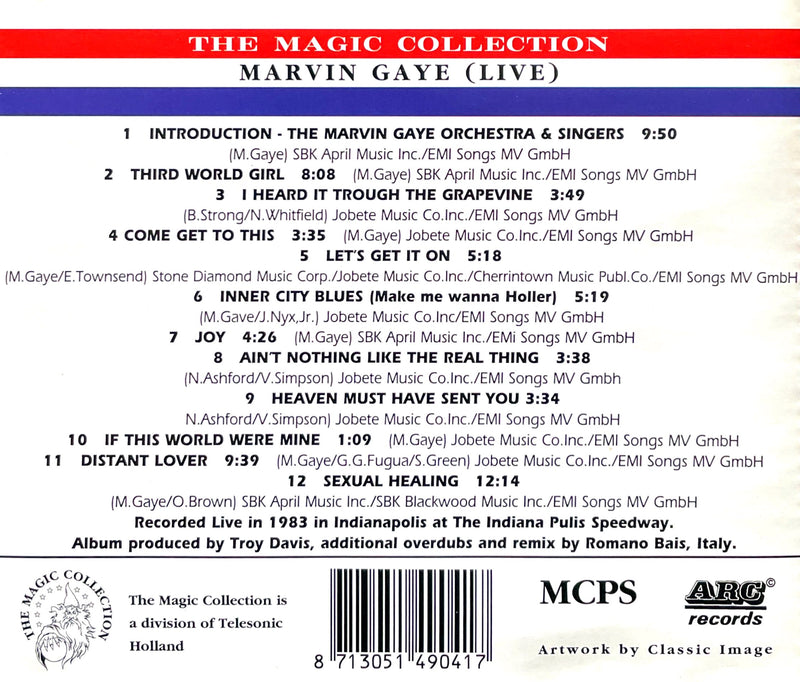 Marvin Gaye ‎CD Live The Magic Collection - Netherlands (VG+/VG+)
