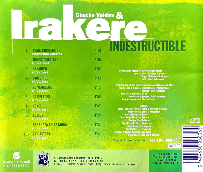 Chucho Valdés & Irakere ‎CD Indestructible - France