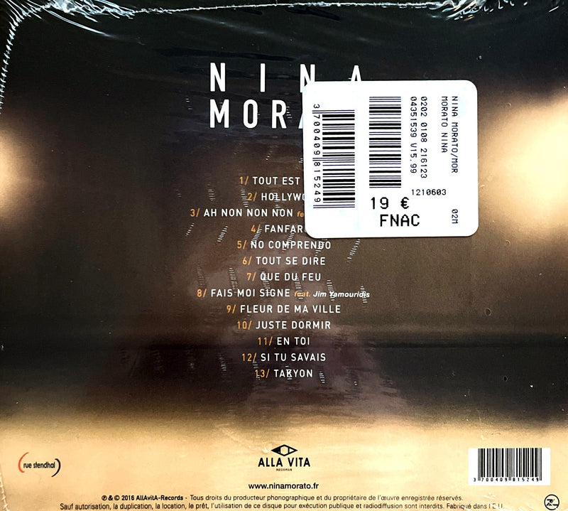 Nina Morato ‎CD Nina Morato - Digipak - France (M/M - Scellé)