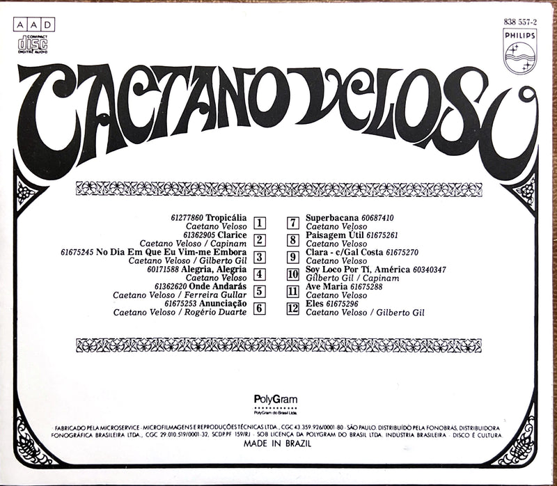 Caetano Veloso CD Caetano Veloso - Brazil