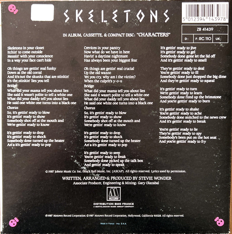 Stevie Wonder 7" Skeletons