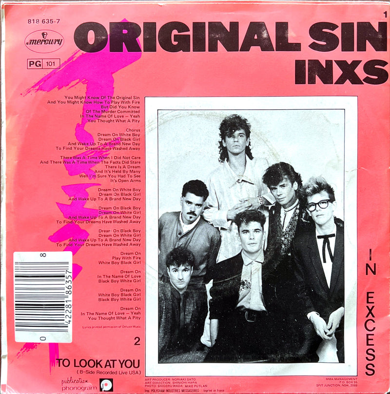INXS 7" Original Sin - France (VG+/VG)