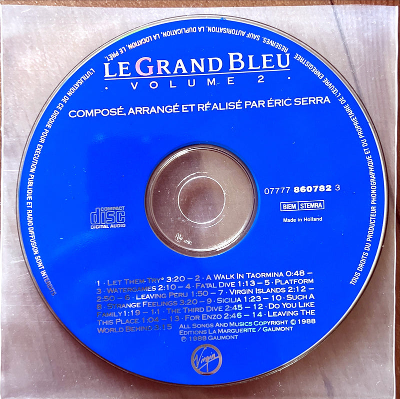Eric Serra CD Le Grand Bleu: Volume 2 (Bande Originale Du Film De Luc Besson) - Netherlands