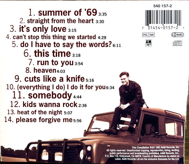 Bryan Adams CD So Far So Good (NM/M)