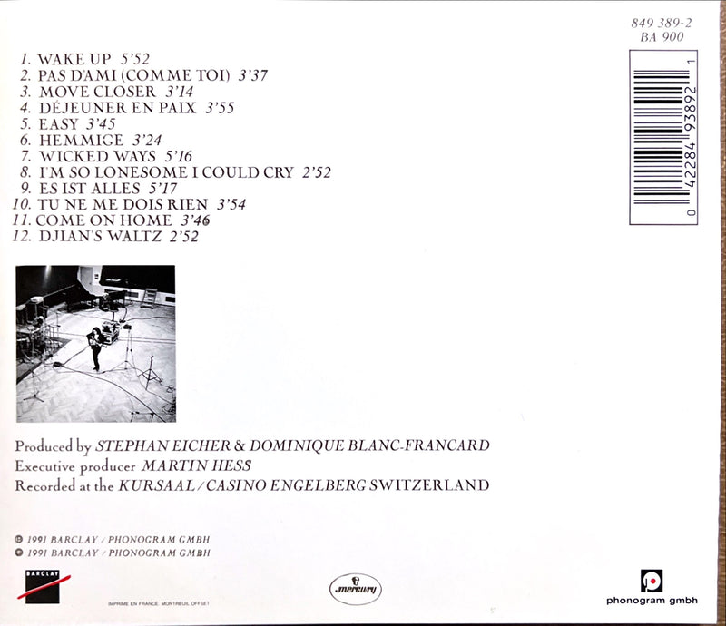 Stephan Eicher CD Engelberg - France