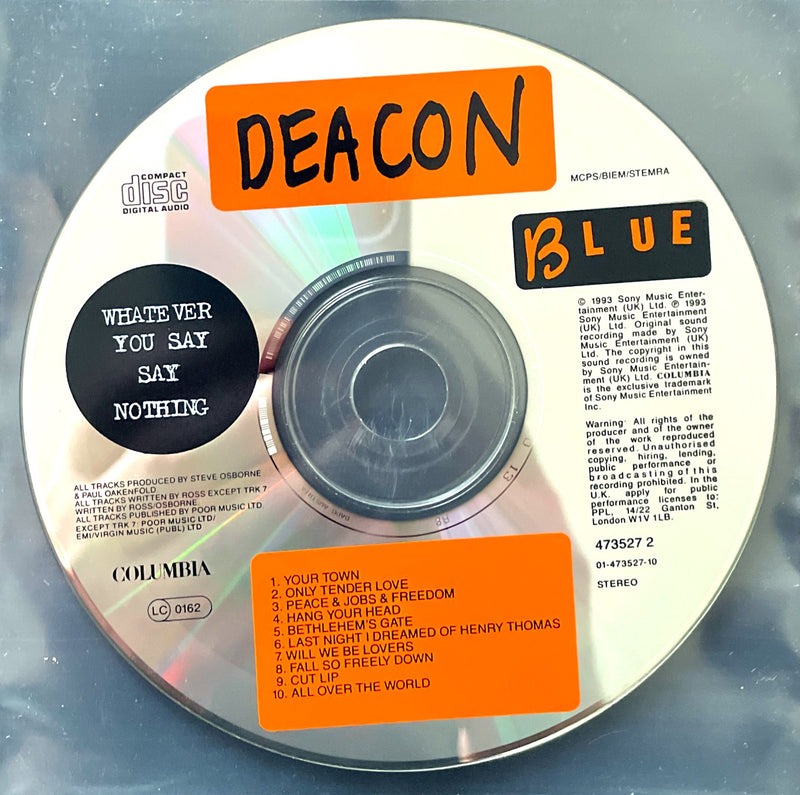 Deacon Blue ‎CD Whatever You Say, Say Nothing - Europe