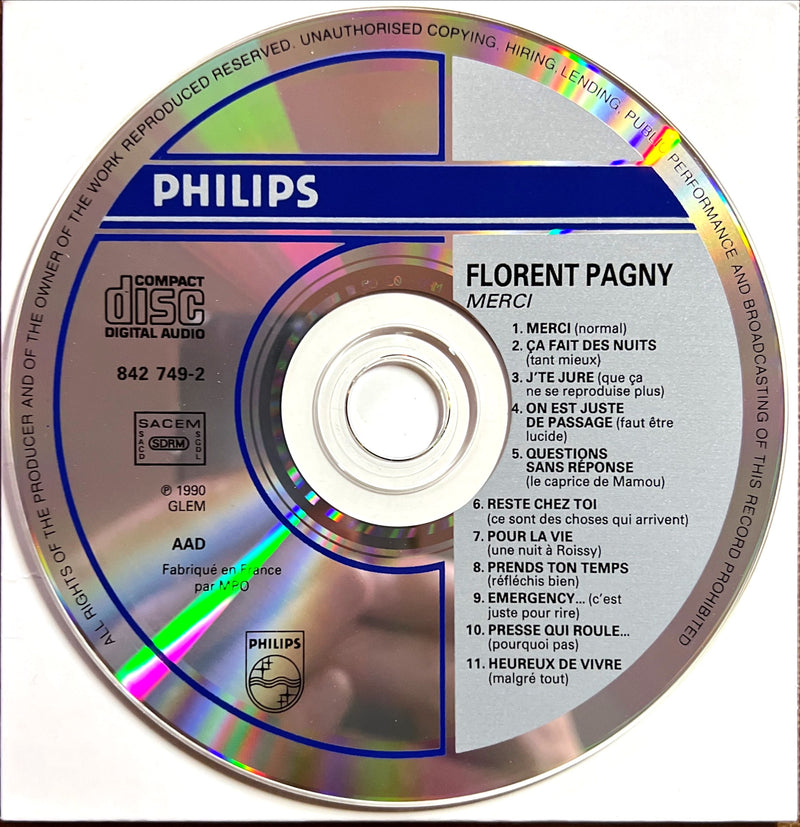 Florent Pagny CD Merci