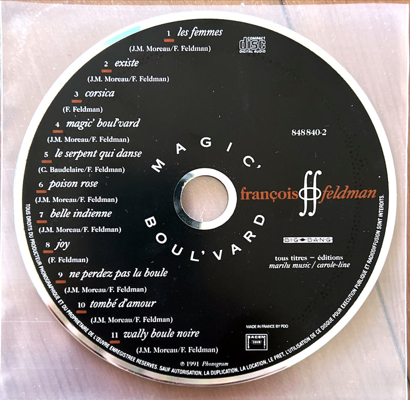 François Feldman CD Magic' Boul'vard - France by PDO