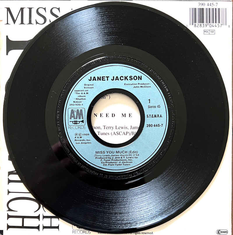 Janet Jackson 7" Miss You Much - Europe