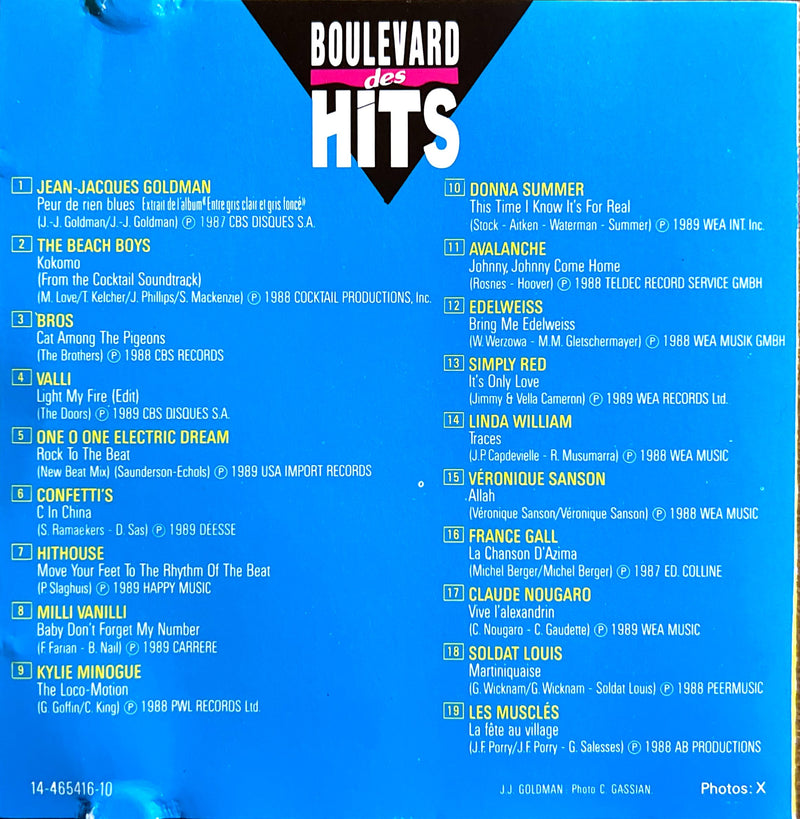 Compilation CD Boulevard Des Hits Vol. 8 - France