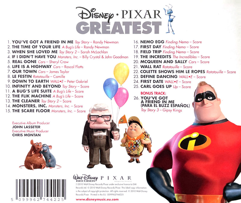 Compilation CD Disney Pixar Greatest - Europe