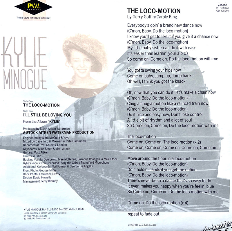 Kylie Minogue 12" The Loco-Motion - Netherlands