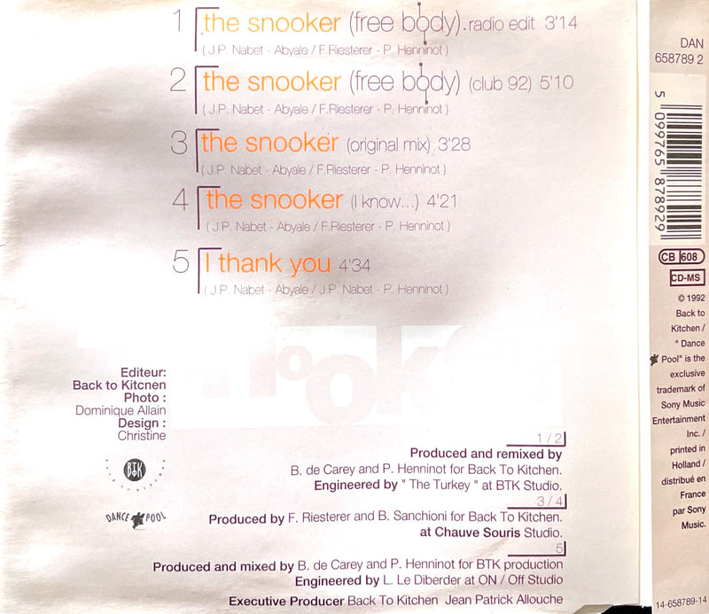 Abyale ‎Maxi CD The Snooker (Free Body) - France