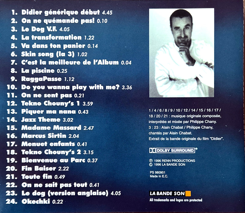 Philippe Chany CD Bande Originale Du Film "Didier" (M/M)