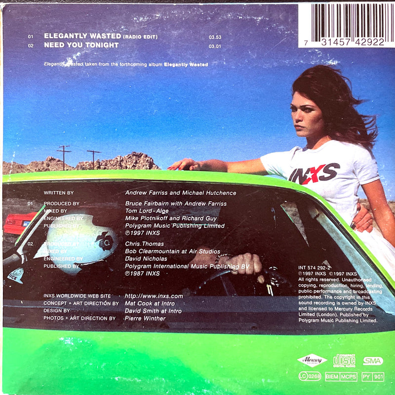 INXS ‎CD Single Elegantly Wasted - Europe
