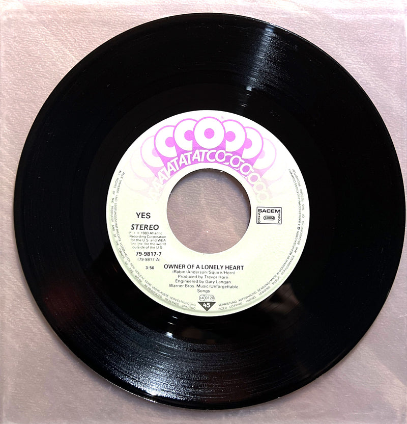 Yes 7" Owner Of A Lonely Heart - Germany