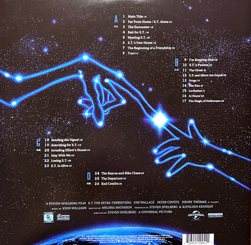 John Williams 2xLP E.T. The Extra-Terrestrial (35th Anniversary Remastered Edition) - Tirage Limité 1500 exemplaires
