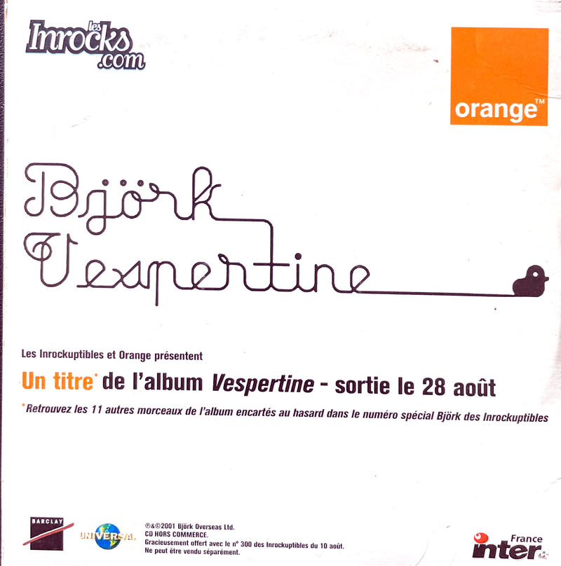 Björk ‎CD Single Un Titre De L'Album Vespertine (Harm Of Will) - Promo - France