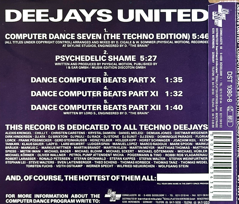 Deejays United Maxi CD Dance Computer Seven - Germany