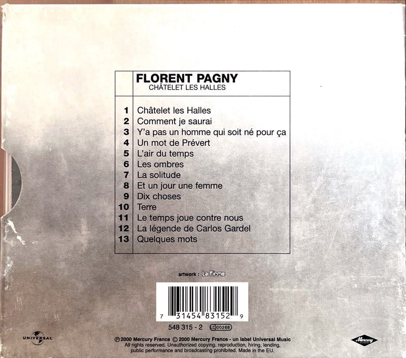 Florent Pagny CD Châtelet Les Halles - France (NM/VG+)