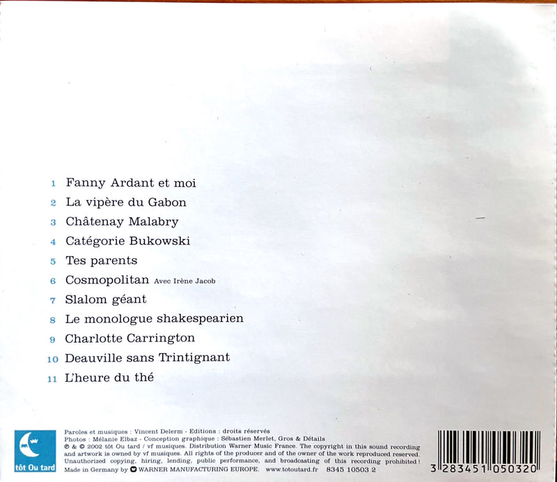 Vincent Delerm CD Vincent Delerm - France