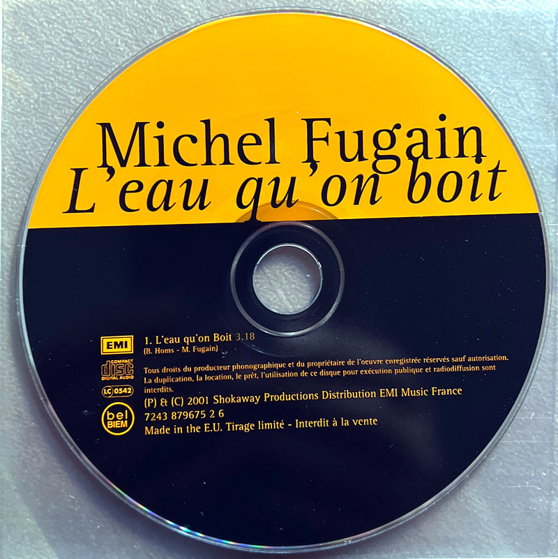 Michel Fugain CD Single L'eau Qu'on Boit - Promo
