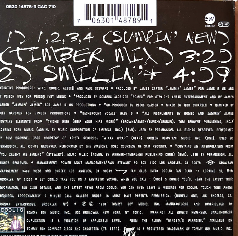 Coolio CD Single 1, 2, 3, 4 (Sumpin' New)