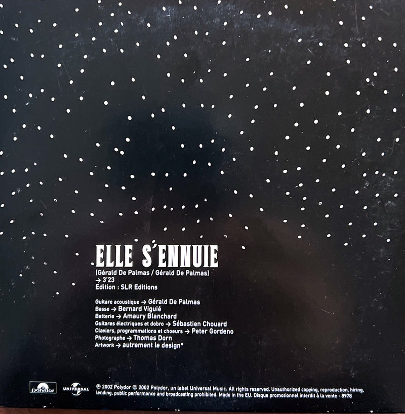 De Palmas CD Single Elle S'ennuie - Promo