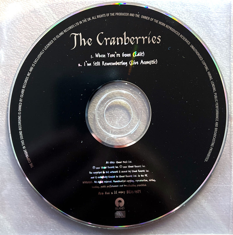 The Cranberries CD Single When You're Gone