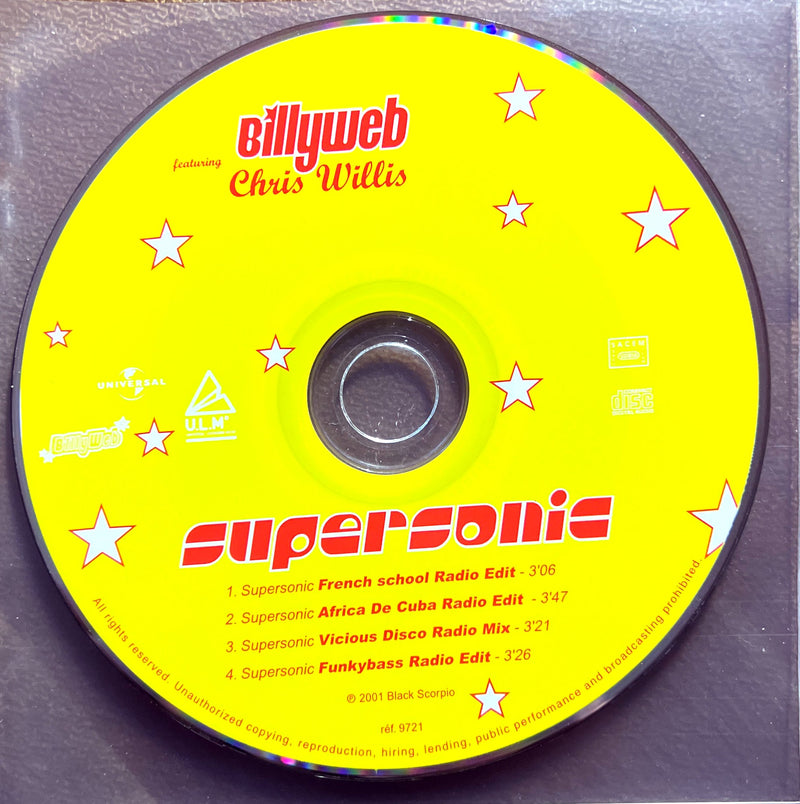 Billyweb featuring Chris Willis Maxi CD Supersonic - Promo