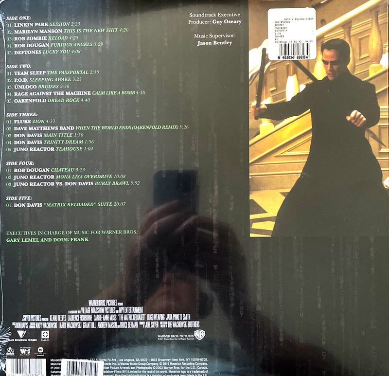 Compilation ‎2xLP The Matrix Reloaded: The Album - Limited Edition Green Transparent Vinyls - UK & Europe