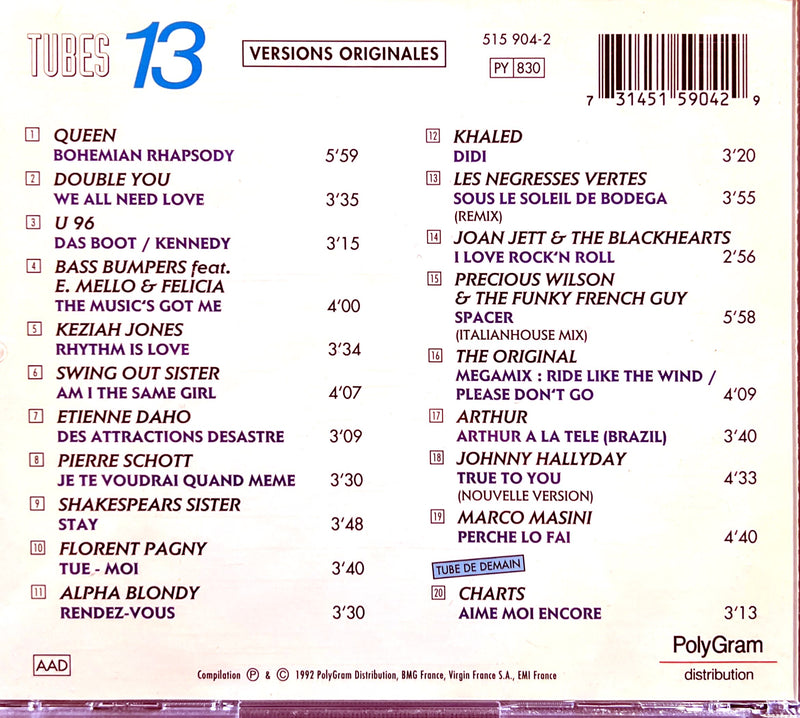 Compilation CD Tubes 13 - France