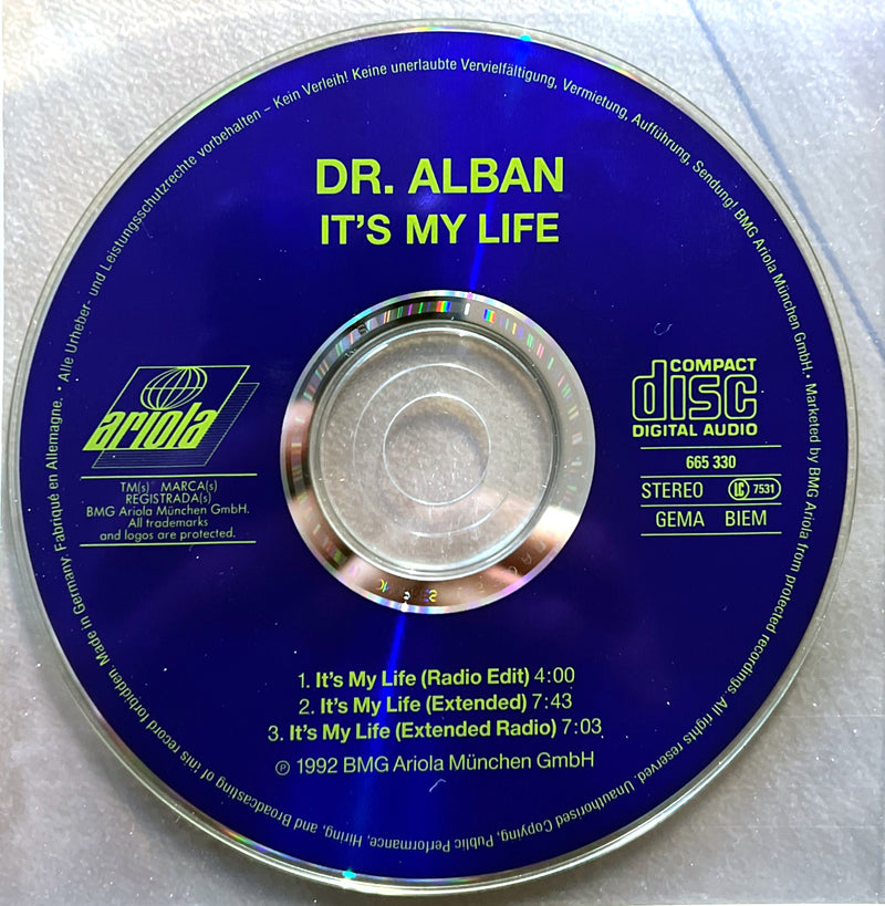 Dr. Alban Maxi CD It's My Life - Europe