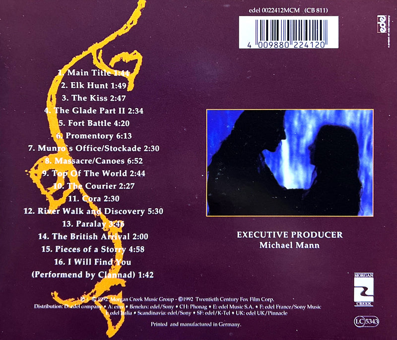 Trevor Jones / Randy Edelman CD The Last Of The Mohicans (Original Motion Picture Soundtrack)